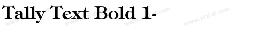 Tally Text Bold 1字体转换